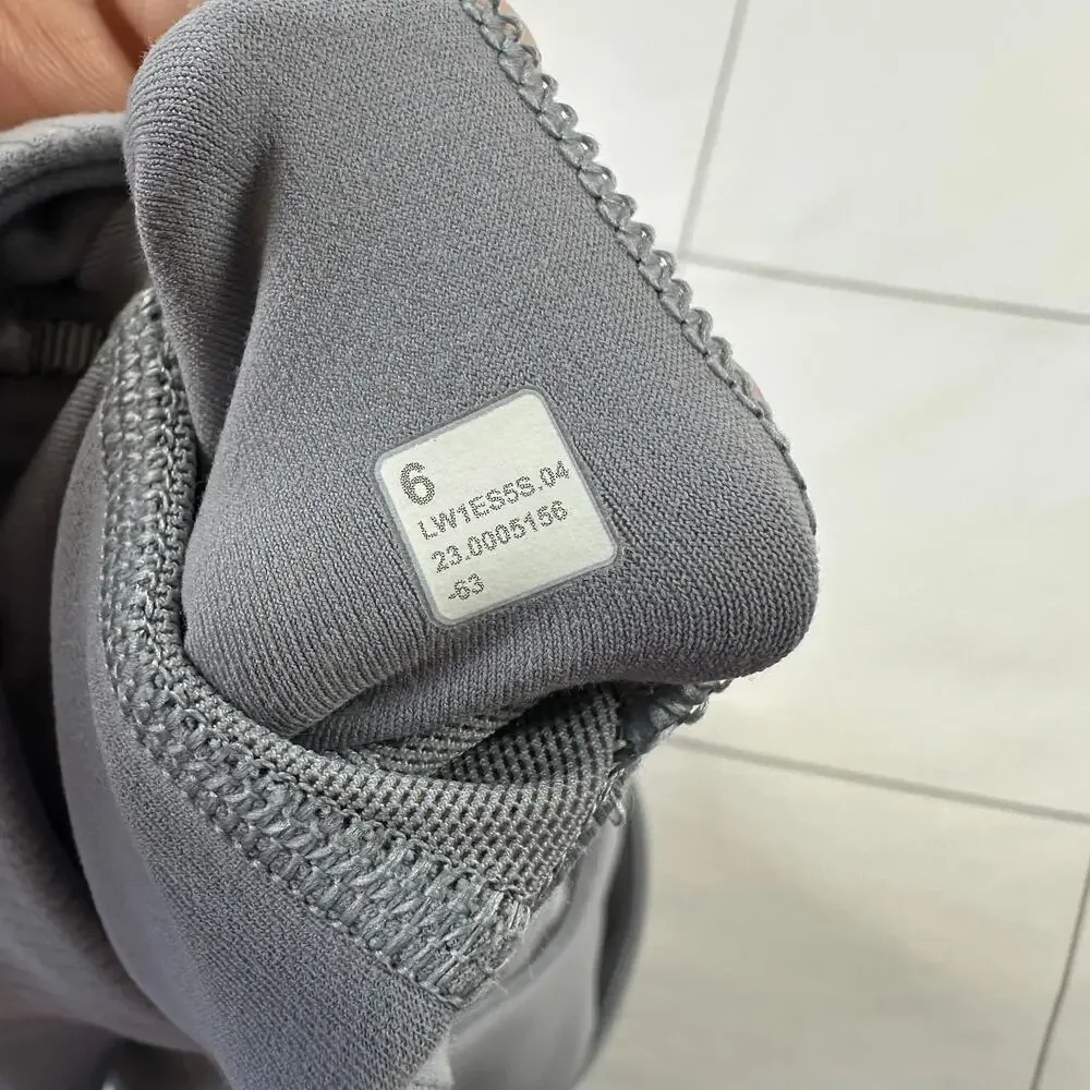 Lululemon Tank Top Womens 6 Ribbed Nulu Asymmetrical Yoga Rhino Grey Athletic